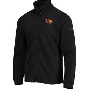 Columbia Black Oregon State Beavers Flanker III Fleece Team Full-Zip Jacket 2XL